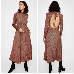 Free People Loveless Animal Print Midi Dress 12